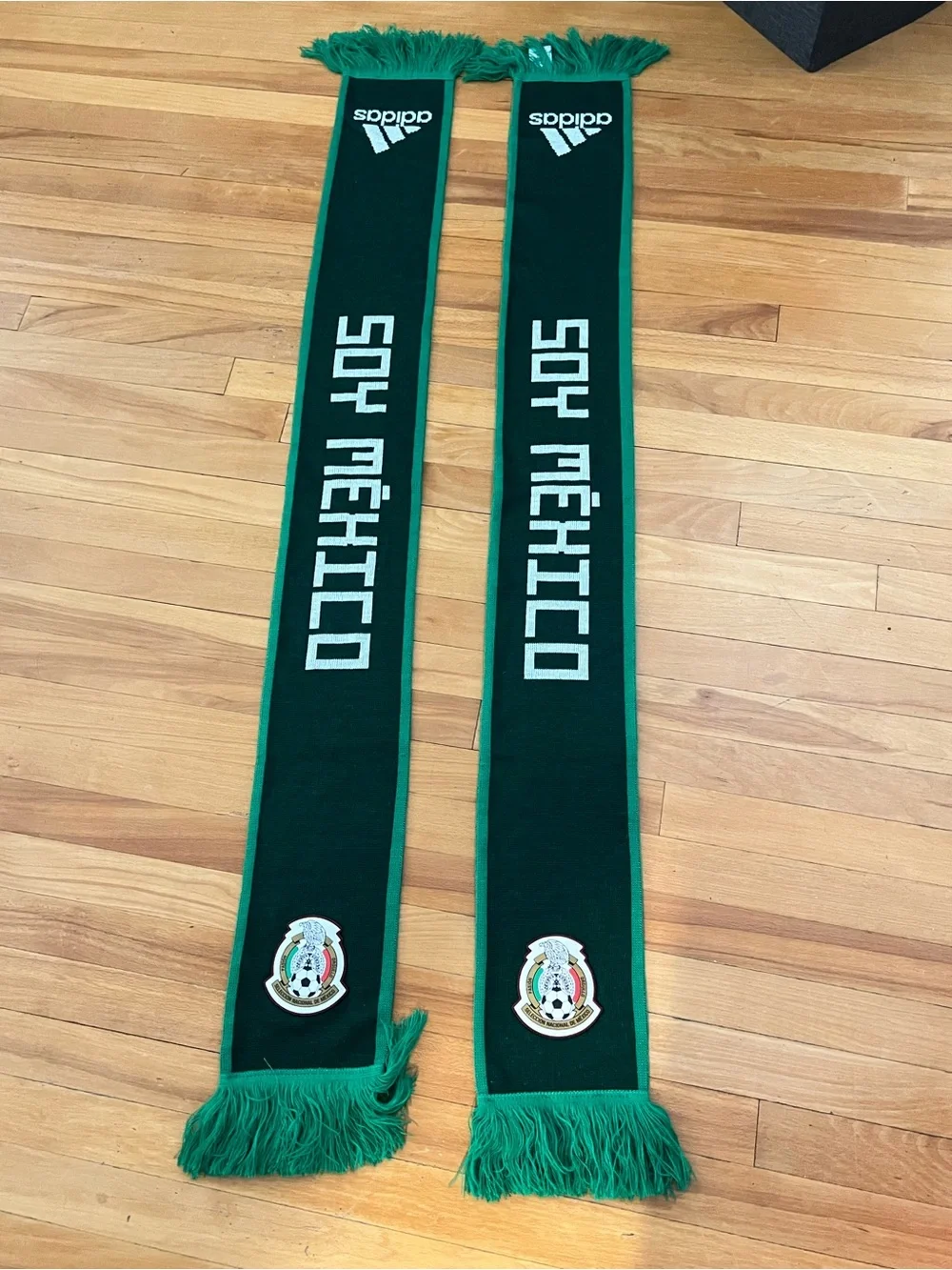 adidas Green 'Soy México' Soccer Fan Scarf Bundle of 2